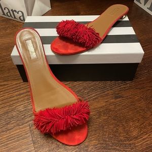 🚫SOLD🚫 Aquazzura Wild Thing Flat Sandals in Lipstick, size 41.